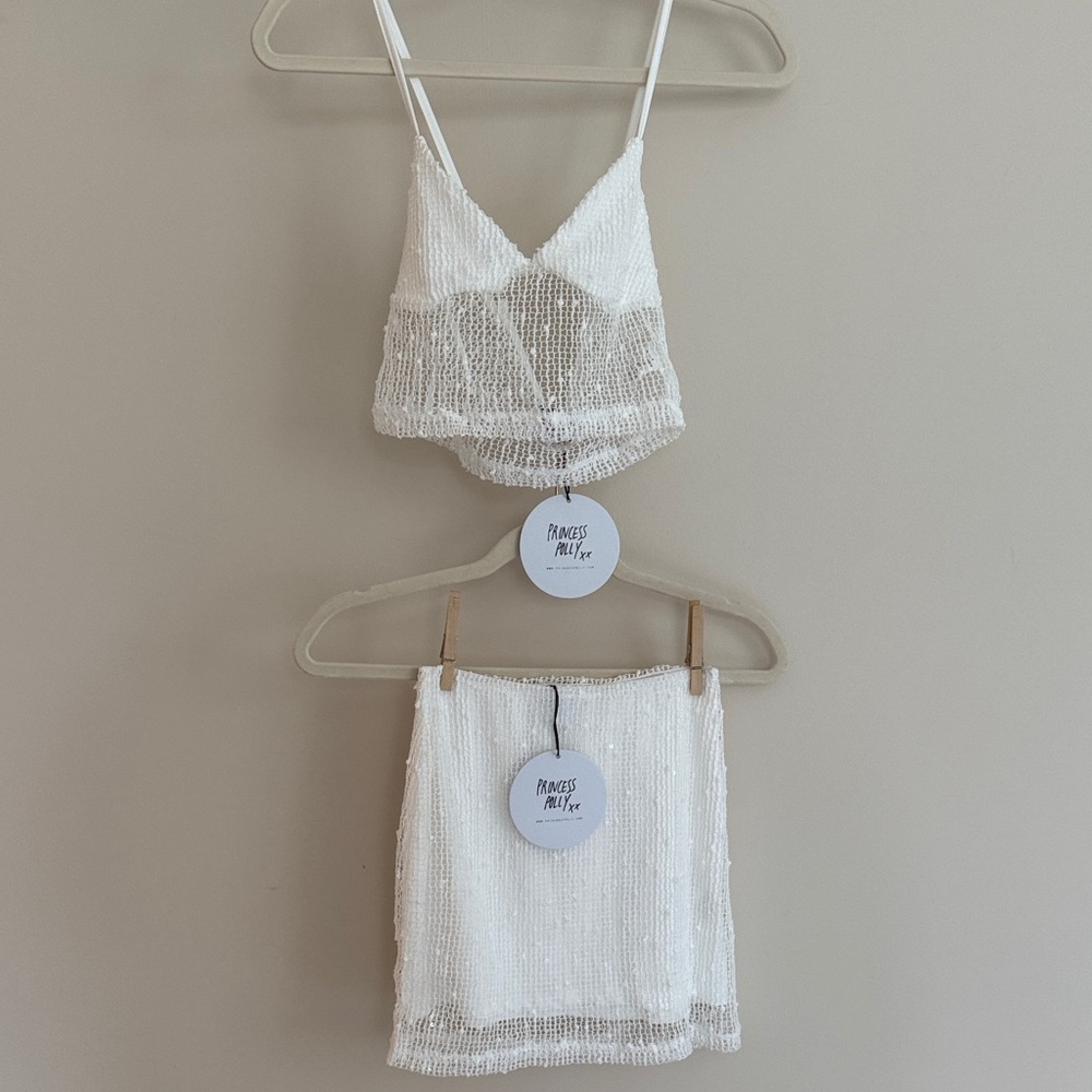Princess Polly White Mini Skirt Aarti Set for Going Out